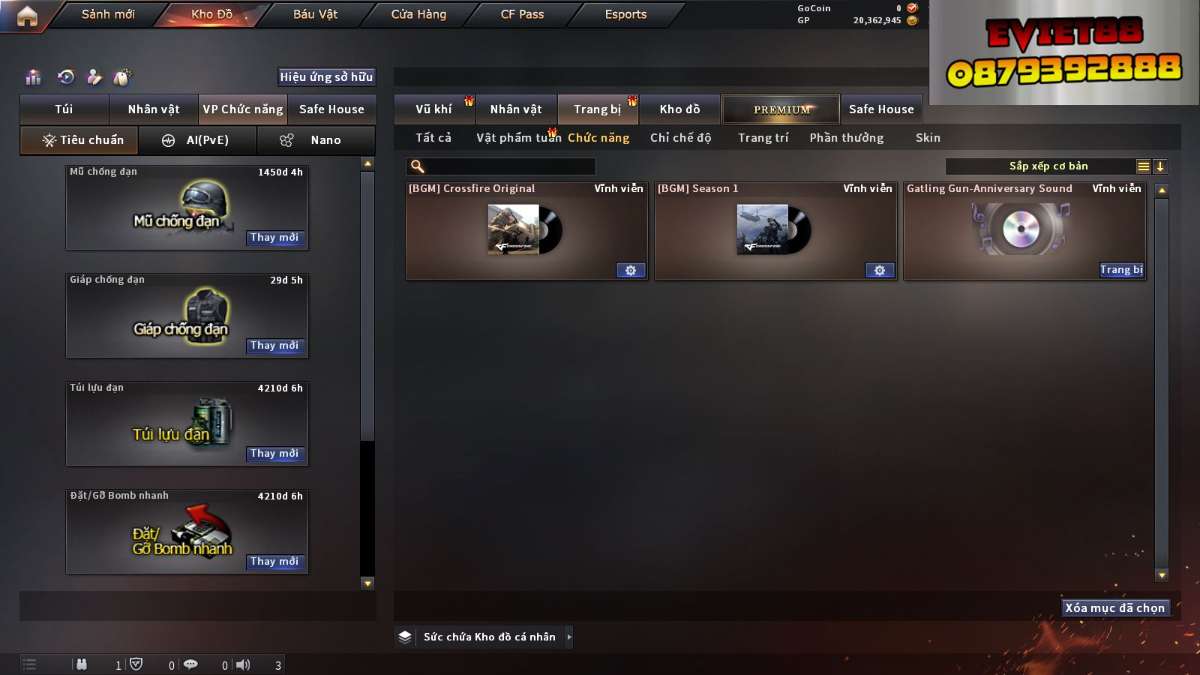 shop acc cf uy tin gia re